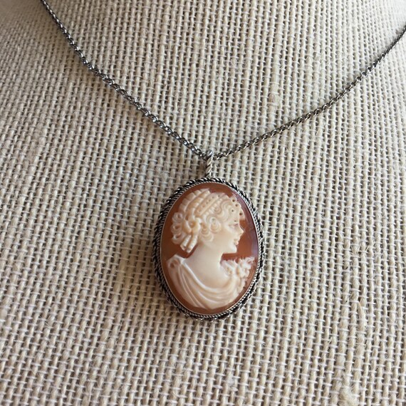 Vintage Italian Signed Borriello Cameo Pin Pendan… - image 10