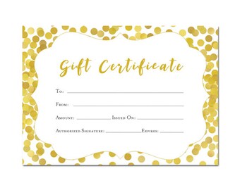 floral print blank gift certificate premade gift etsy