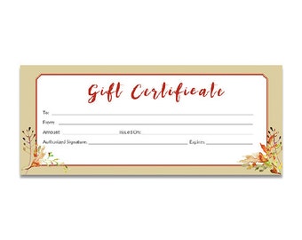 woodland animals deer red plaid gift certificate premade etsy