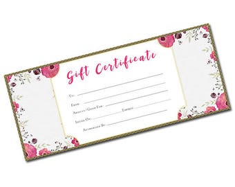 woodland animals deer red plaid gift certificate premade etsy