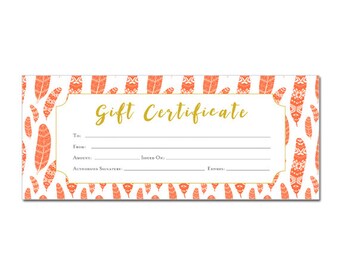 woodland animals deer red plaid gift certificate premade etsy