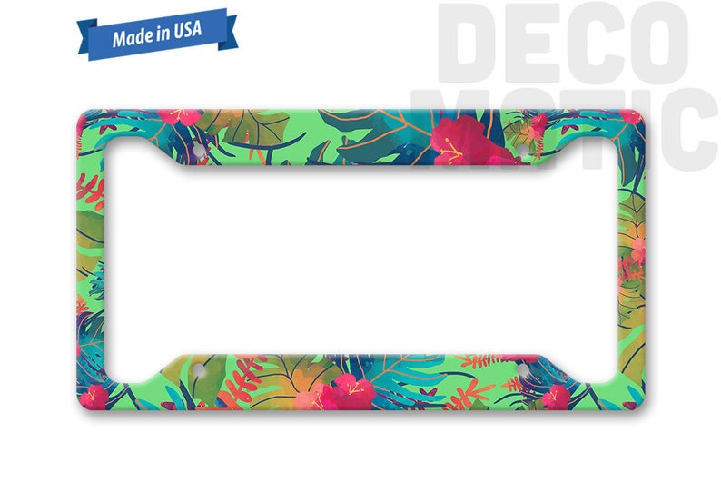 Tropical License Plate Frame Custom LP119 | Etsy