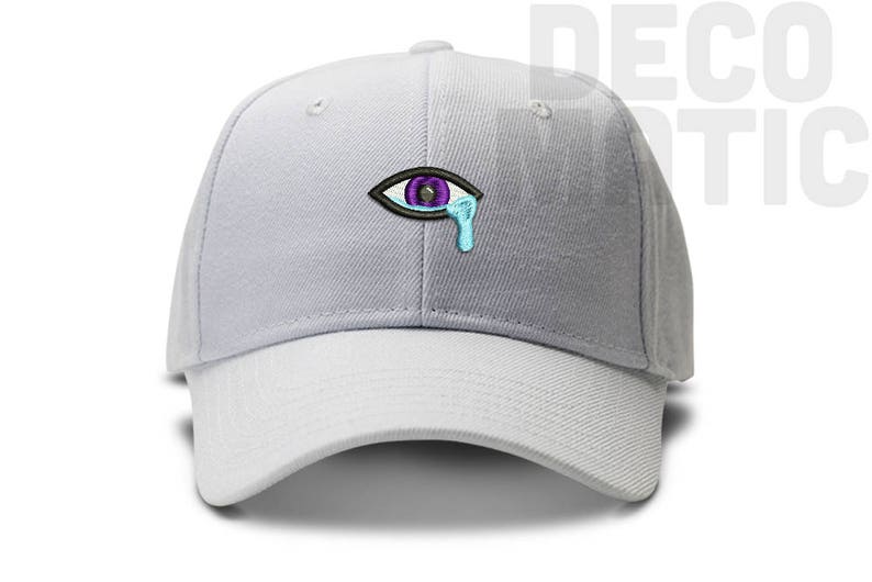 Crying Third Eye Emoji Low Profile Cotton Dad hat - Crying Evil Eye - Baseball Cap 