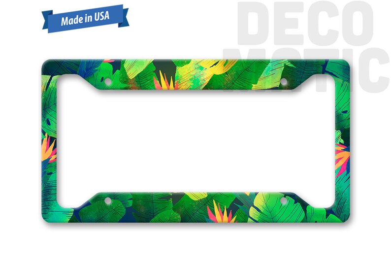 Tropical License Plate Frame Custom LP118 Etsy