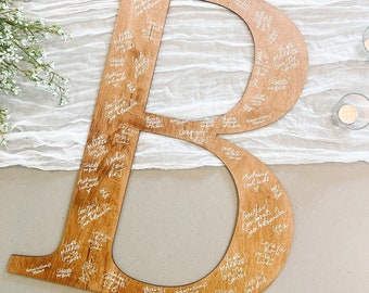 Large Letter Wedding Guestbook, Wedding Guestbook Alternative, Large Letter Cut Out, Statement Decor, Wedding Guestbook Idea, Wedding Idea