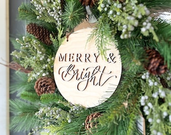 Front Door Christmas Wreath Wood Sign, Wreath Sign Decor, Christmas Wreath Decor, Front Door Wood Sign, Christmas Front Door Decor, Sign