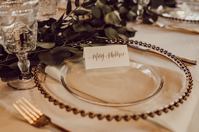 Modern Place Cards Name Cards Escort Cards Wedding Reception Name Place Cards Calligraphy Name Cards Wedding Name Place Cards