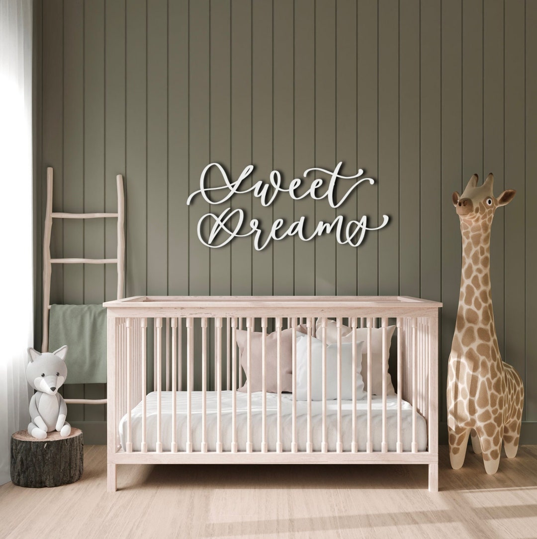 Sweet Dreams Sign, Nursery Wall Sign, Sweet Dreams Wall Sign, Nursery ...