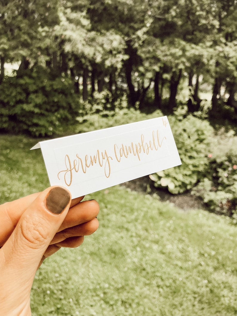 Modern Place Cards Name Cards Escort Cards Wedding Reception Name Place Cards Calligraphy Name Cards Wedding Name Place Cards