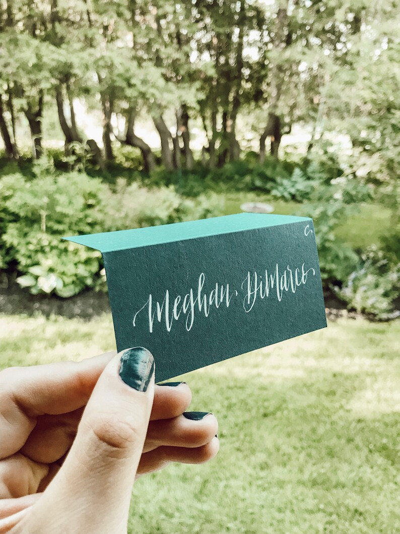 Modern Place Cards Name Cards Escort Cards Wedding Reception Name Place Cards Calligraphy Name Cards Wedding Name Place Cards