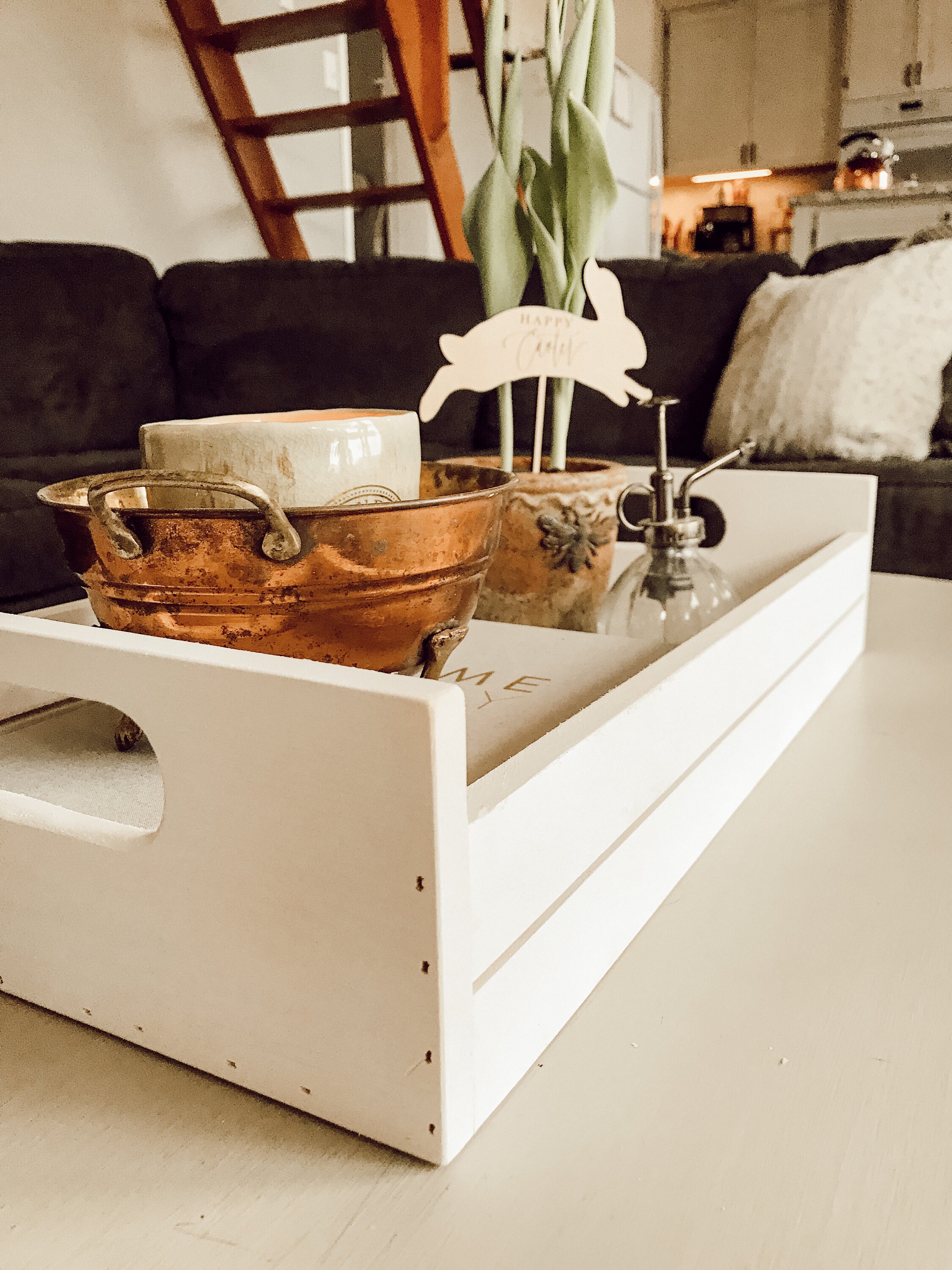 Farmhouse Tray Coffee Table Tray White Wash Pine Wood Tray Etsy Canada