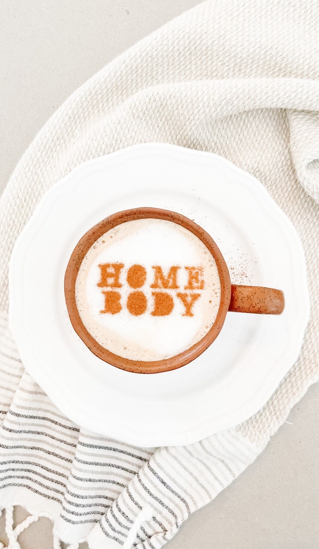 Coffee Stencil Art, Home Body Stencil Art, Cappuccino Art Stencil, Love