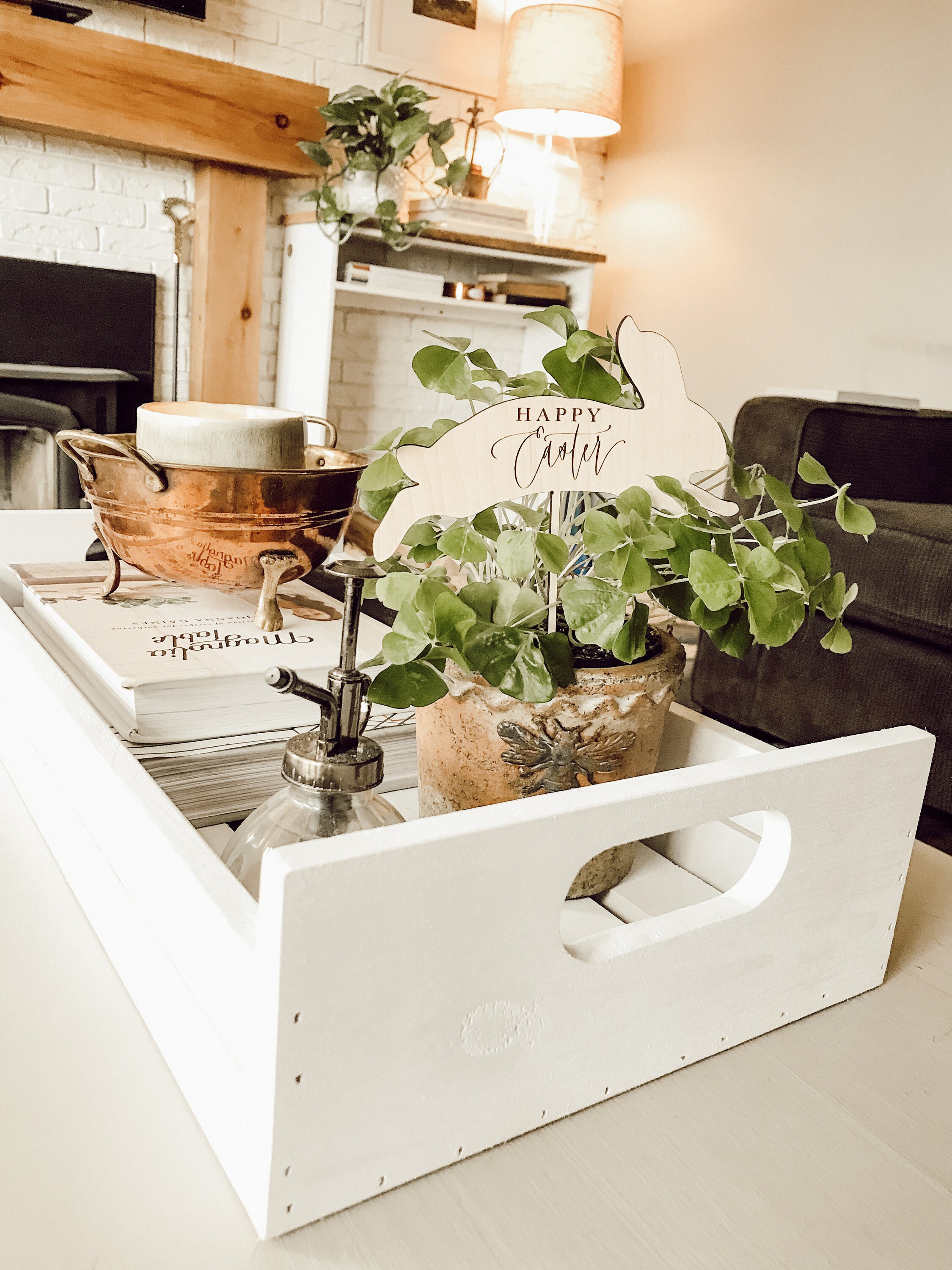Farmhouse Tray Coffee Table Tray White Wash Pine Wood Tray Etsy Canada