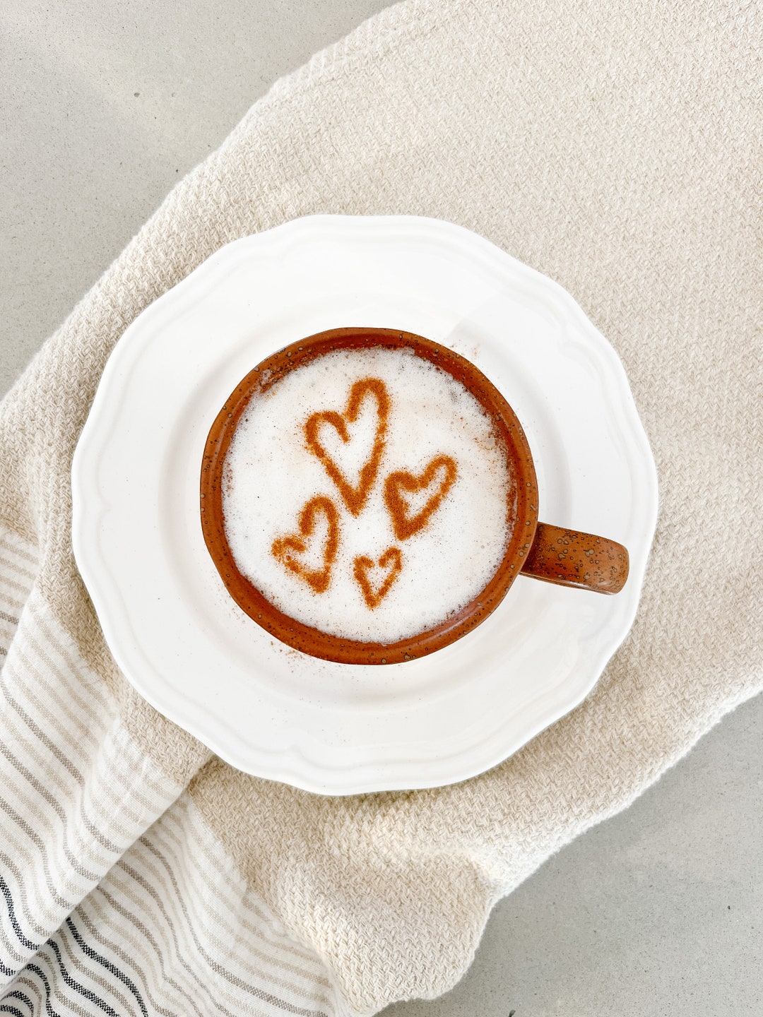 Coffee Stencil Art, Hearts, Art Latte Cappuccino Art Stencil, Love You