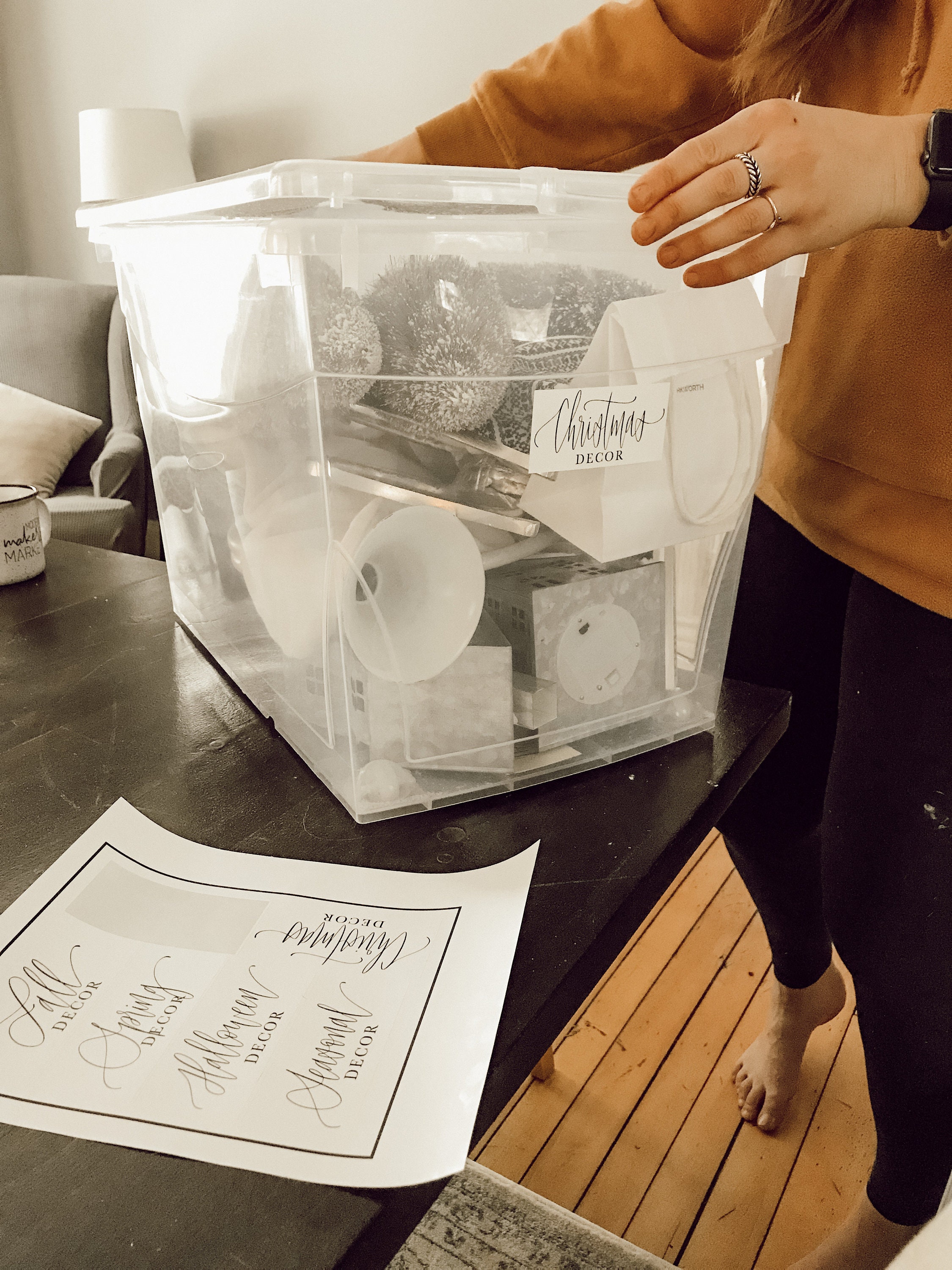 SEASONAL TOTE Labels Organization Labels Home Storage Etsy