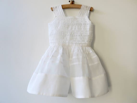 VINTAGE ORGANZA DRESS - Original French toddler w… - image 1
