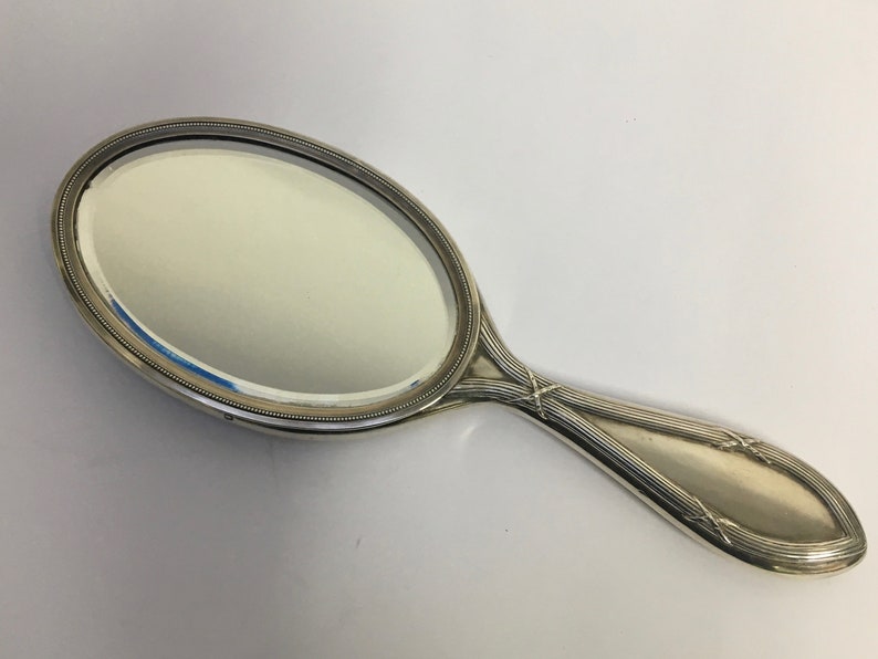 HAND HELD MIRROR French 19th Century Sterling Silver Hand Etsy