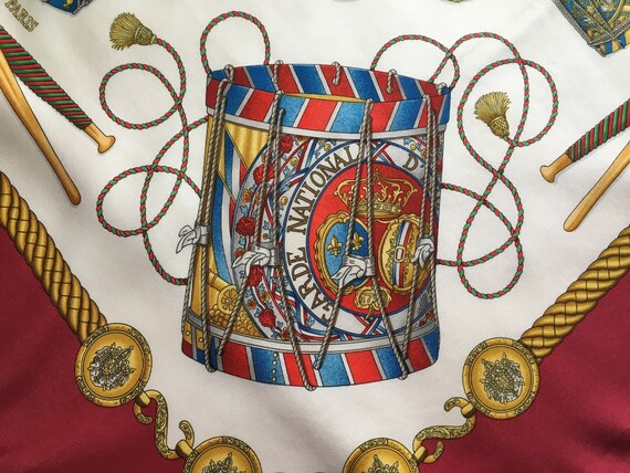 VINTAGE HERMES SCARF - Multicolored "Les Tambours… - image 8