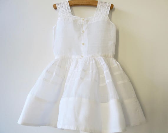 VINTAGE ORGANZA DRESS - Original French toddler w… - image 3