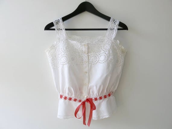 VICTORIAN EMBROIDERED CAMISOLE - Richly hand embr… - image 1