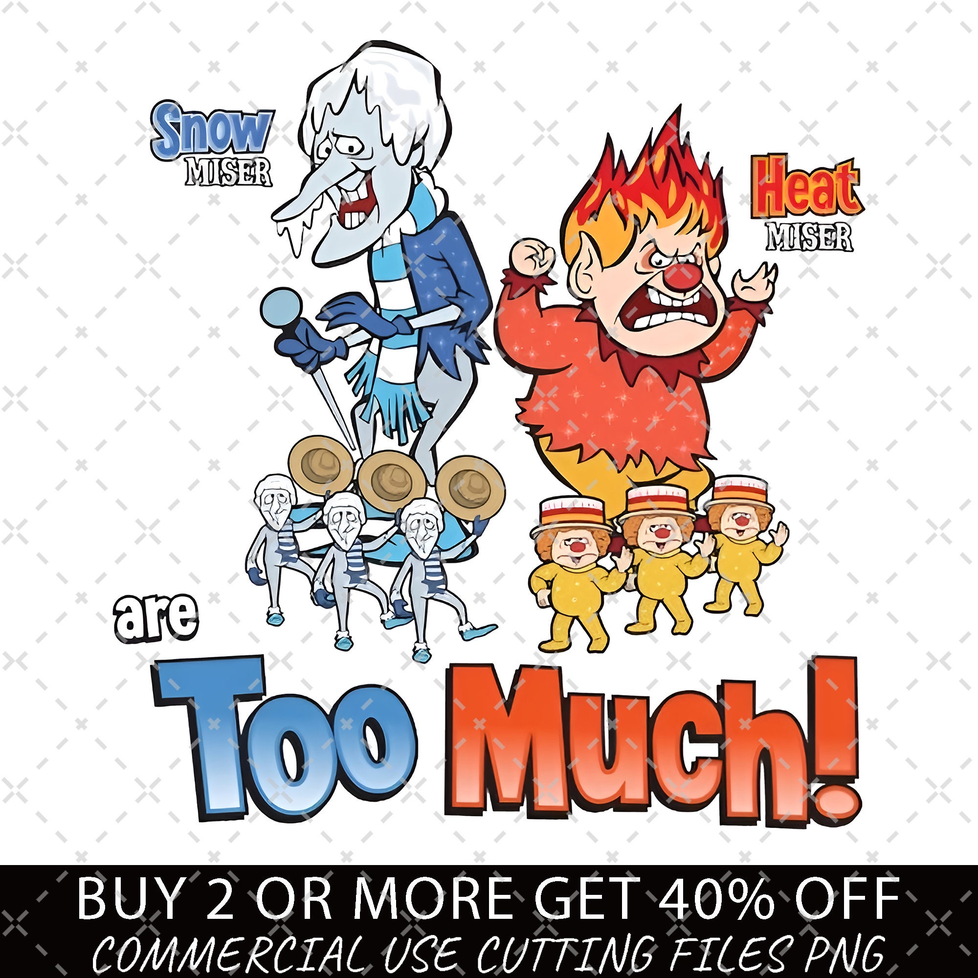 Miser Brothers Heating and Cooling PNG, Miser Brothers Too Much Png, Heat  and Snow, Miser Brothers Christmas, Snow Miser, Heat Miser - Etsy