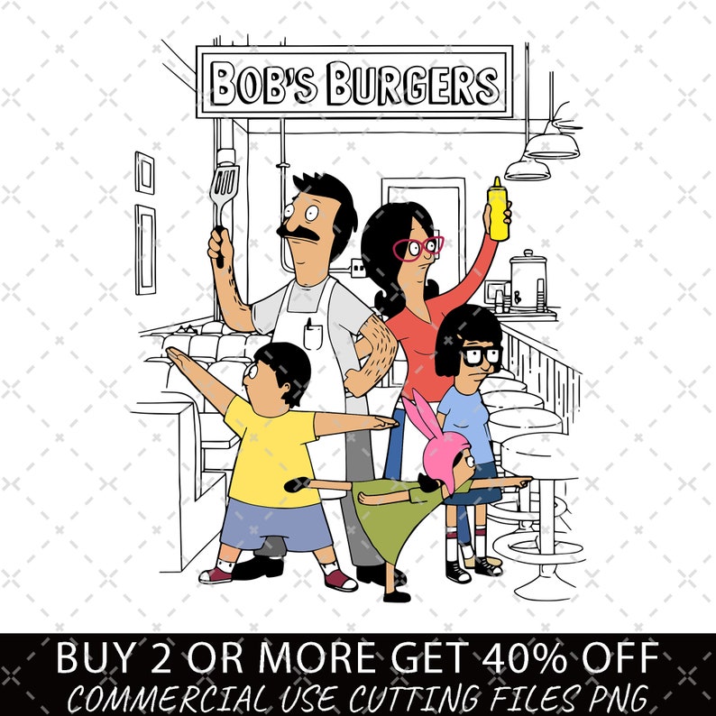 Bob Belcher Bob's Burgers PNG Bob's Burgers Family - Etsy