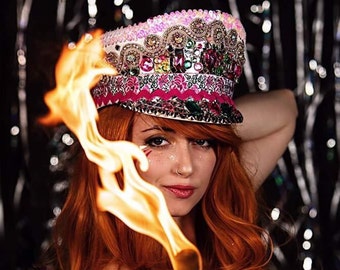 Galactic Jungle Shako Style Marching Band Hat