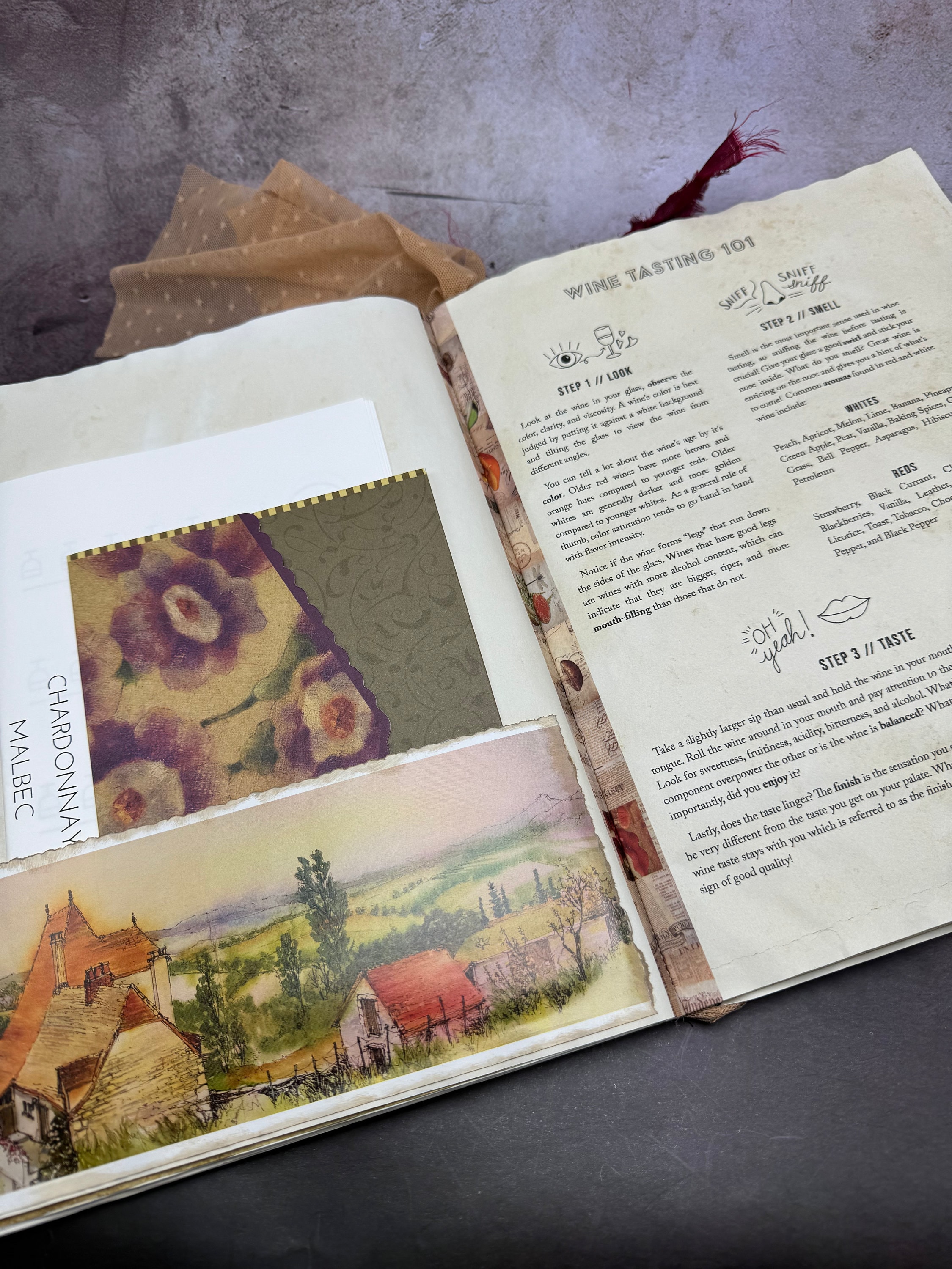 Wine Lover Junk Journal, Wine Lover Journal, Favorite Wine