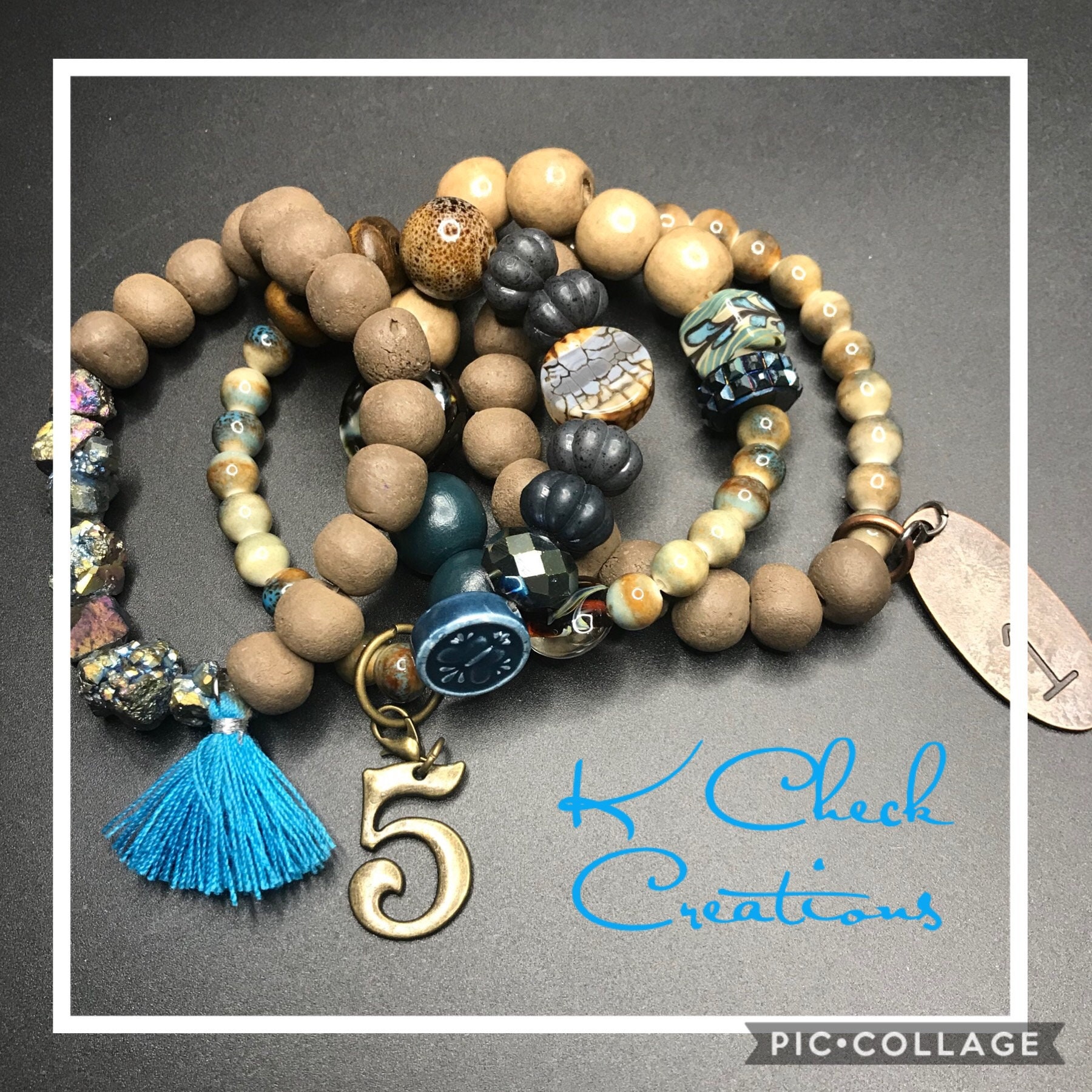 Stretch bracelets stacking bracelets BOHO bracelets Hippie Etsy.de