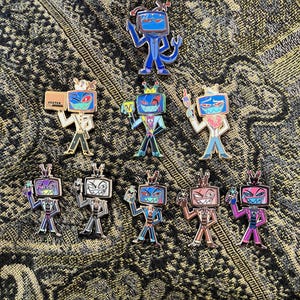 YOU PICK! Vox Gacha hard enamel pin series - hazbin hotel gachapon fanmerch