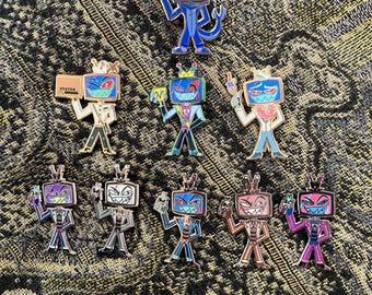 YOU PICK! Vox Gacha hard enamel pin series - hazbin hotel gachapon fanmerch