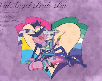 Preorder! Pride ValAngel hard enamel pin