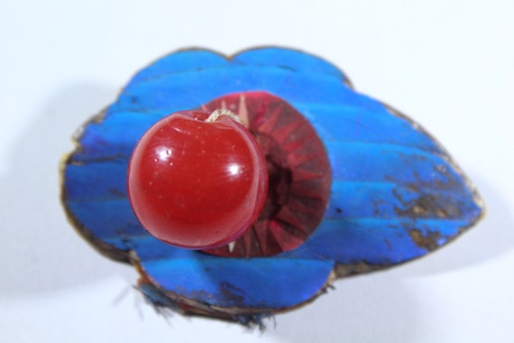 Antique Kingfisher with Glass Bead - image 5