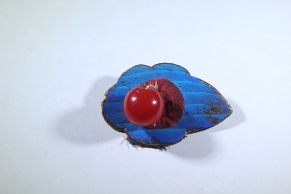 Antique Kingfisher with Glass Bead - image 2