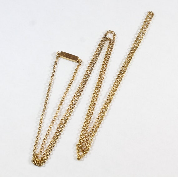 Antique 18k Gold Long Chain Necklace 32.75in 11.7g - image 2