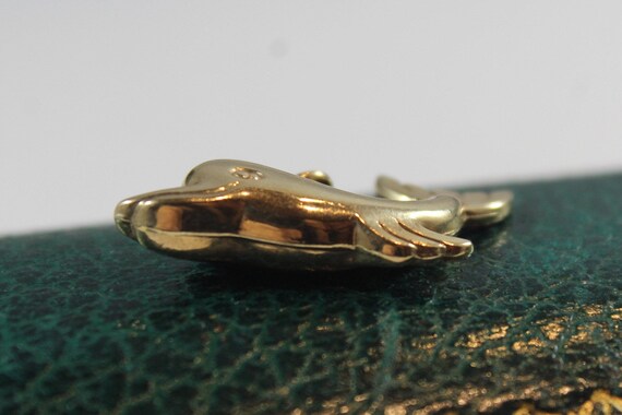 Vintage 9k Gold Cute Cartoon Dolphin Fish Charm P… - image 3