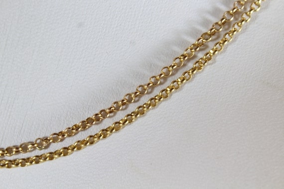 Antique 18k Gold Long Chain Necklace 32.75in 11.7g - image 5