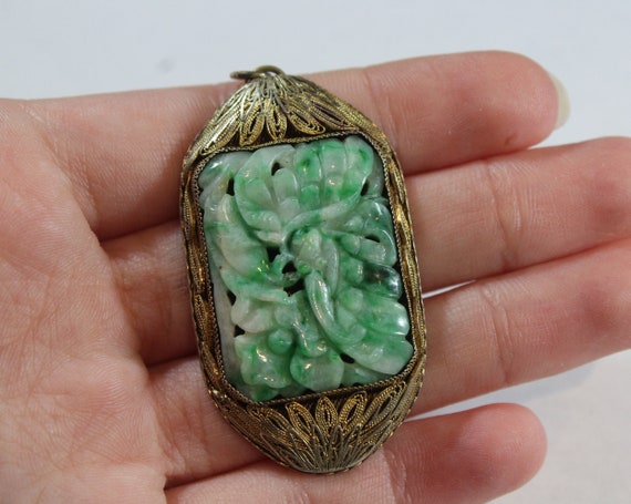 Antique Sterling Silver Chinese Filigree Carved F… - image 2