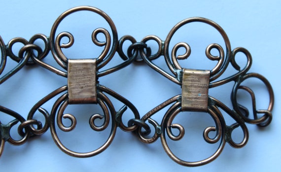 Vintage Handmade Copper Bracelet - image 6