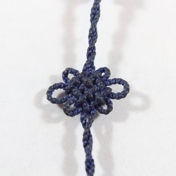 Antique Art Deco Chinese Knot Purpleish Blue Peki… - image 6