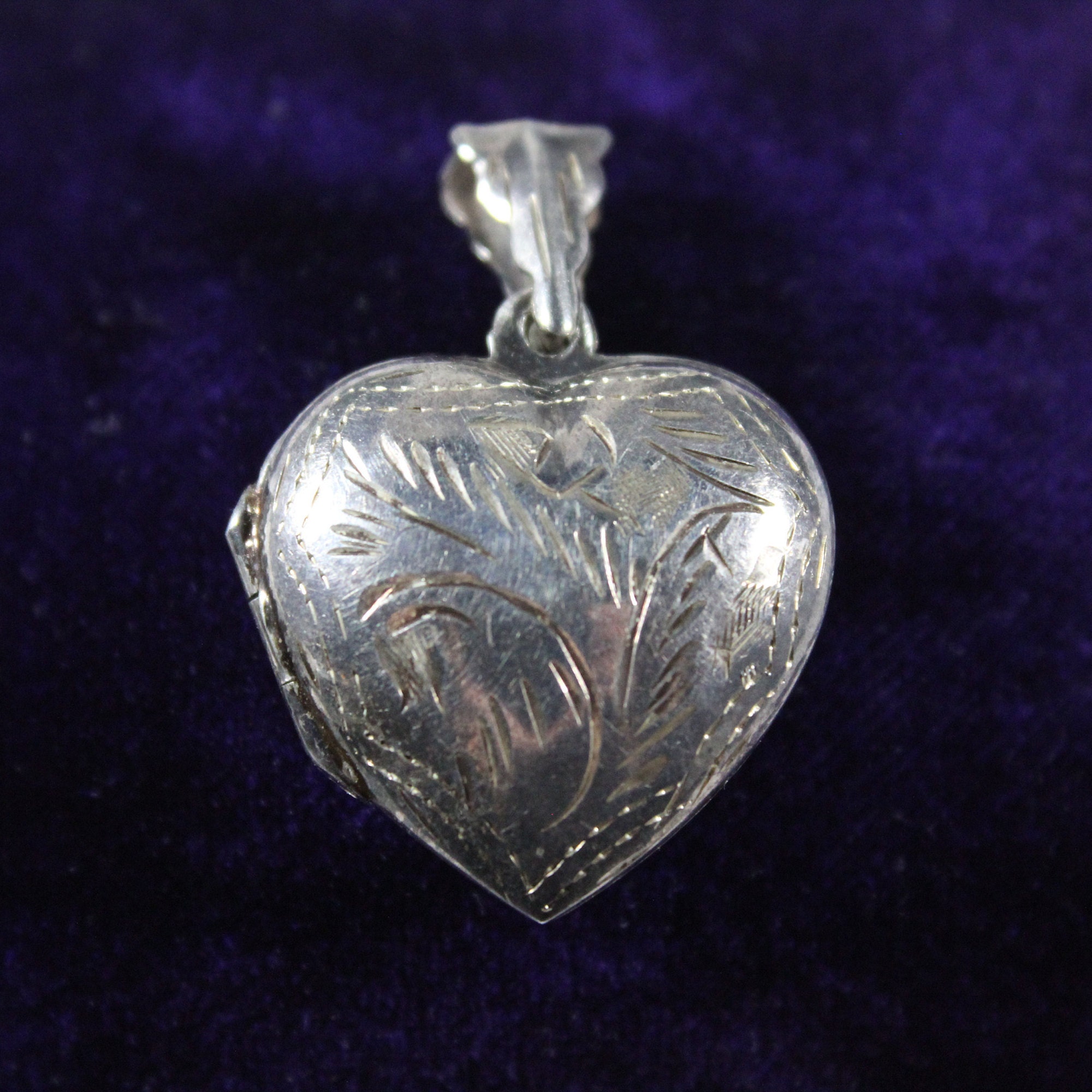 Sterling Silver Heart Locket with Diamond - Louise