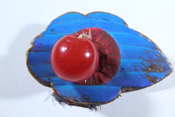 Antique Kingfisher with Glass Bead - image 4