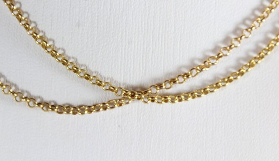 Antique 18k Gold Long Chain Necklace 32.75in 11.7g - image 4