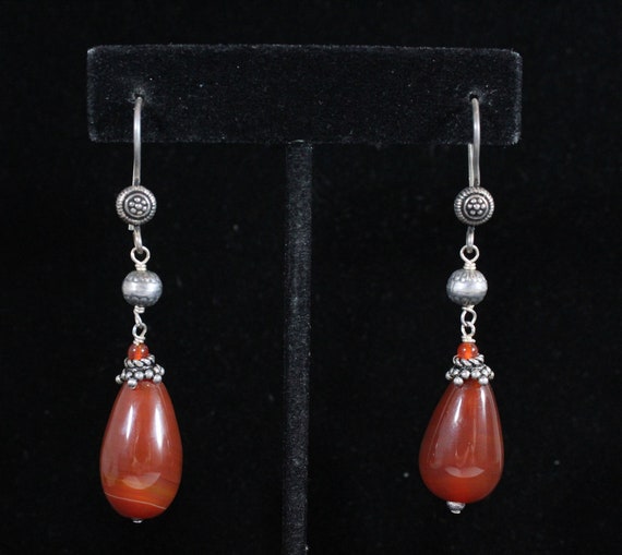 Sterling Silver Carnelian Earring