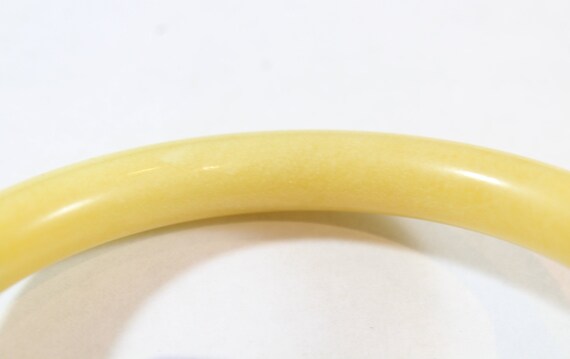 Vintage Sterling Silver Natural Yellow Jade Brace… - image 4