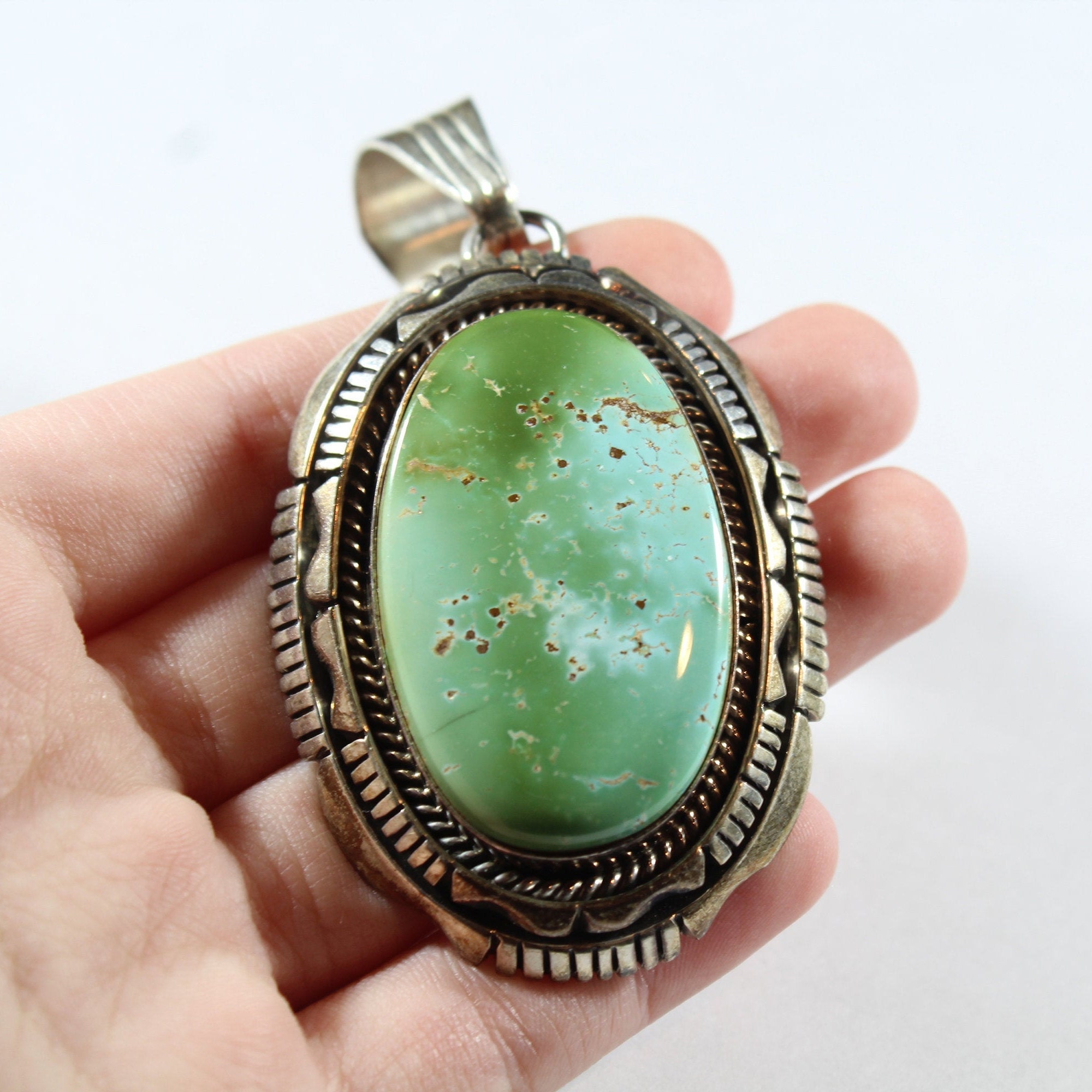 Vintage Sterling Silver Navajo Native American B. Spencer Natural