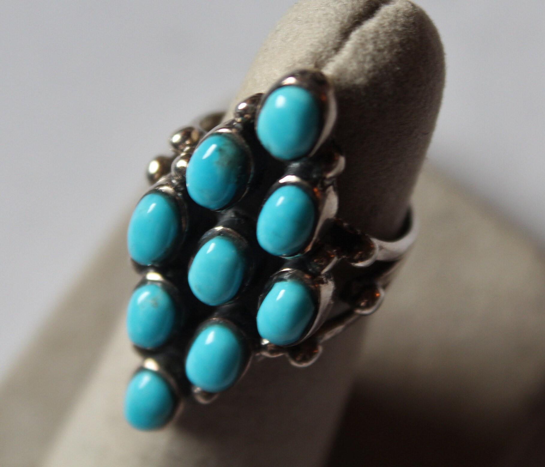 Vintage Sterling Silver Sleeping Beauty Turquoise 5.75US Ring 7.4 G - Etsy