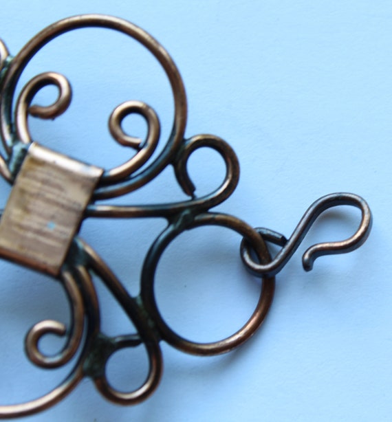 Vintage Handmade Copper Bracelet - image 3