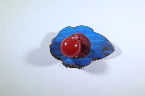 Antique Kingfisher with Glass Bead - image 1