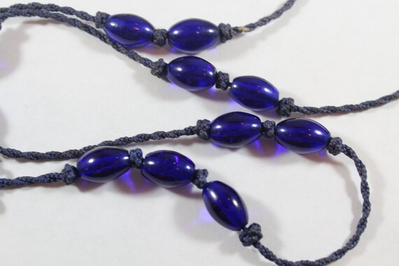 Antique Art Deco Chinese Knot Purpleish Blue Peki… - image 5